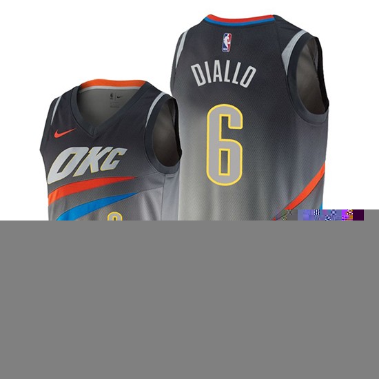 Maillot Oklahoma City Thunder Hamidou Diallo No 6 Ville Edition Gris